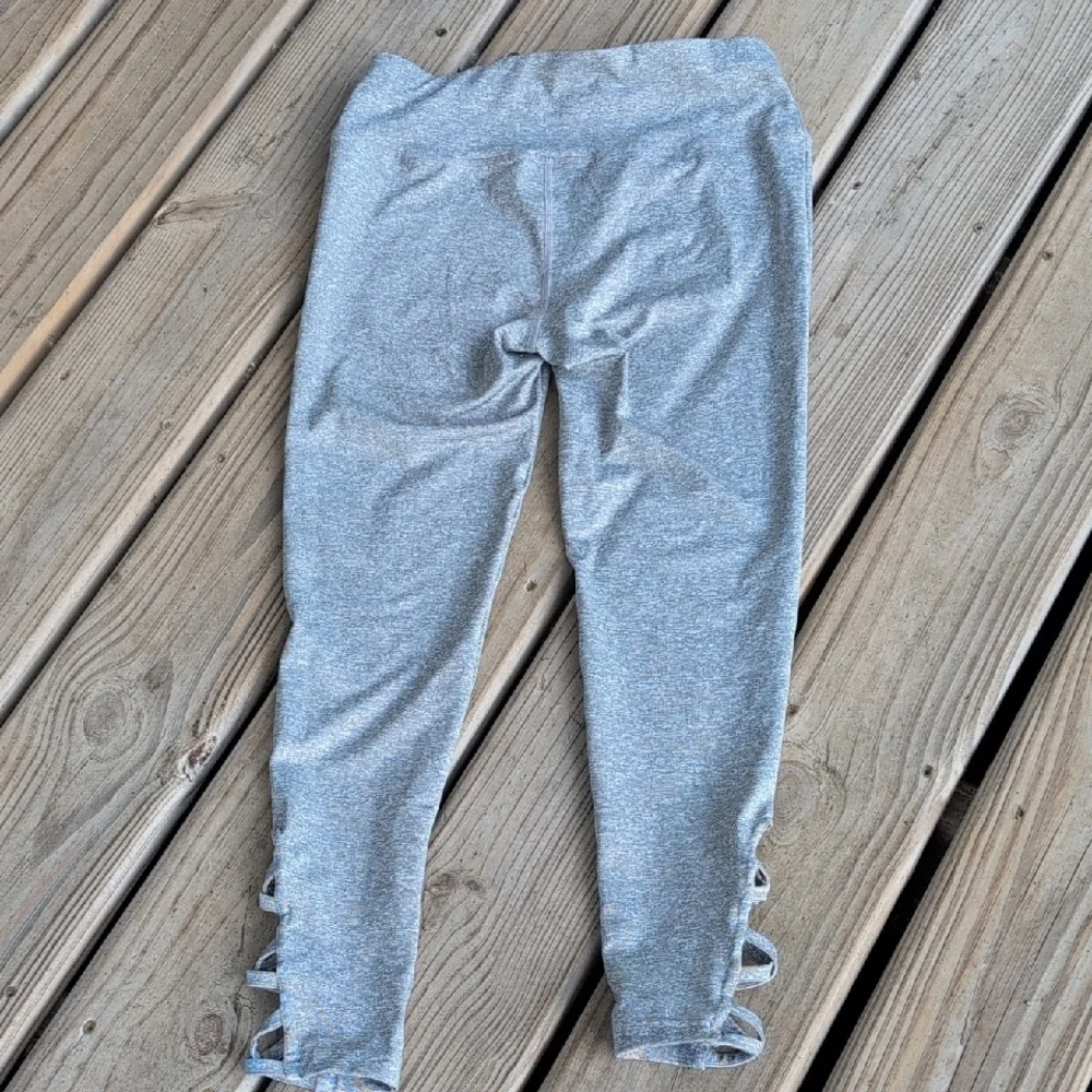 Justice Gray and Gold Leggings with Tapered Design